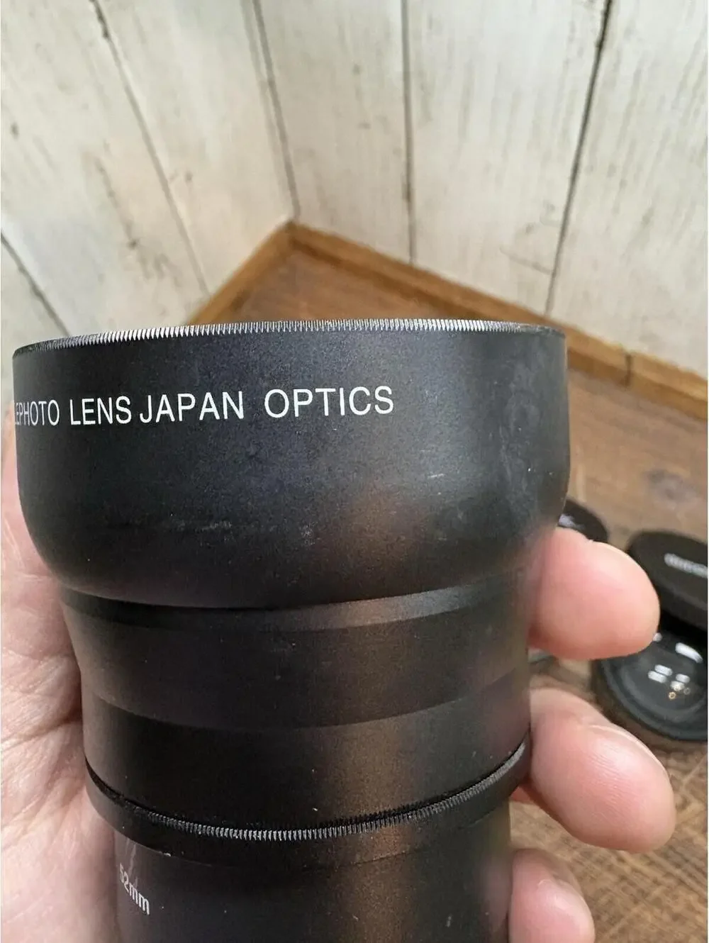 Lot 3 Japanese Lens Conversions: .43 Wide Angle 55mm & 58mm, 2.2x Telephoto 52mm